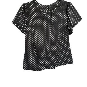 J Crew Petite Silky Blouse, Ruffle Sleeve